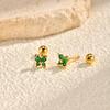 Stainless Steel Cartilage Earrings Butterfly CZ Studs Hypoallergenic Piercing Jewelry for Women Girls, Cubic Zirconia Ear Stud