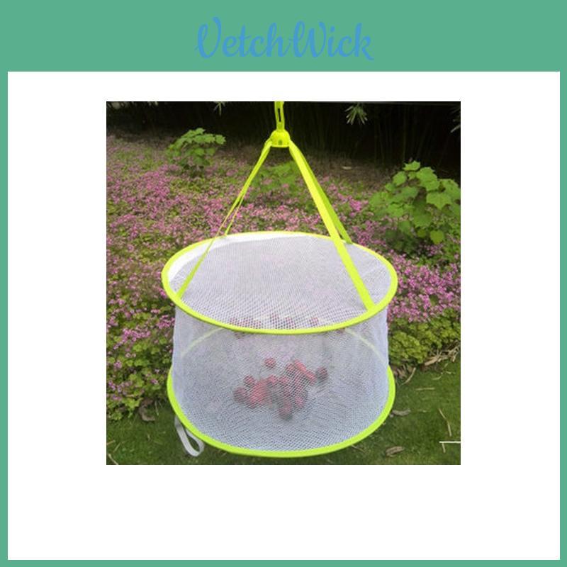 Foldable Clothes Drying Mesh Basket With Large Diameter For Sweaters And Underwear Drying