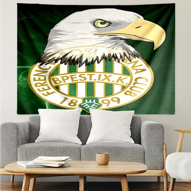 Arazzo da Appendere per Camera da Letto, Soggiorno, Sala Giochi, Decorazione Artistica Murale del Club di Calcio Ferencvárosi TC, Regali per le Feste e Compleanni