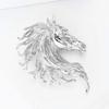 Luxury Horse Head Brooches Glossy Metal Badge Pin Classic Zodiac Animal Pins  New Year Gifts