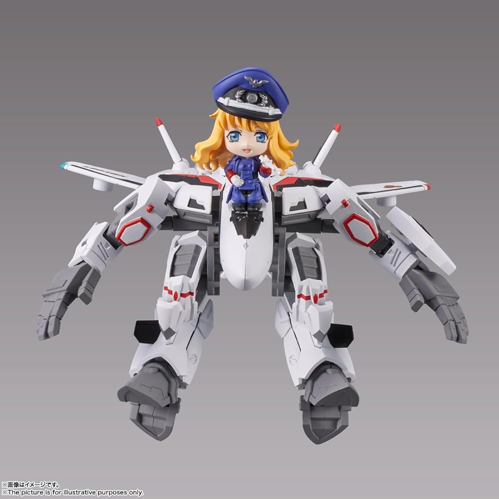 TAMASHII NATIONS Tiny Session Macross F VF-25F Messiah Valkyrie Figure 100mm PVC ABS Painted Articulated Collectible
