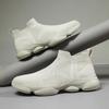2024 New Shoes for Man Spring Summer Breathable Knit Casual Sport Sock Shoes Youth Cool Slip-on Loafers Big Size