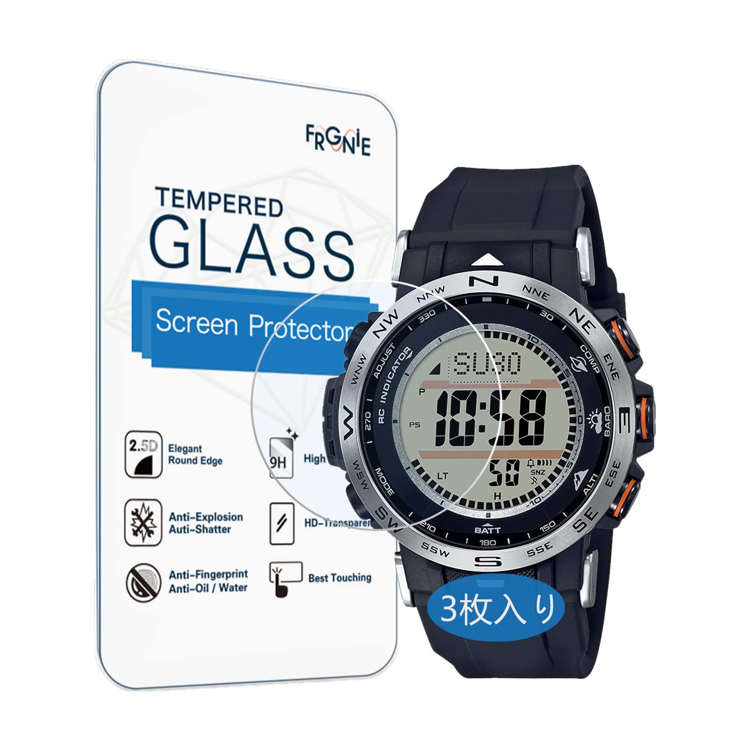 (Frgnie Compatible with CASIO PRW-30, Compatible with CASIO PROTREK Protrek Radio Wave Solar Prot...