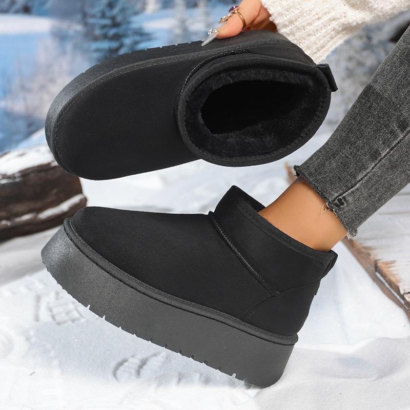 

Мода 2025 НОВЫЕ Горячие Продажи Зимние Женские Короткие Плюшевые Теплые Снежные Ботинки Модные Балетки Платформа Женская Обувь Повседневные Новые Ботильоны 41