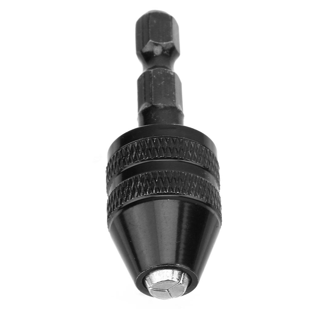 0.33.6mm Keyless Drill Chuck 14" Hex Shank Quick Change Adapter Converter