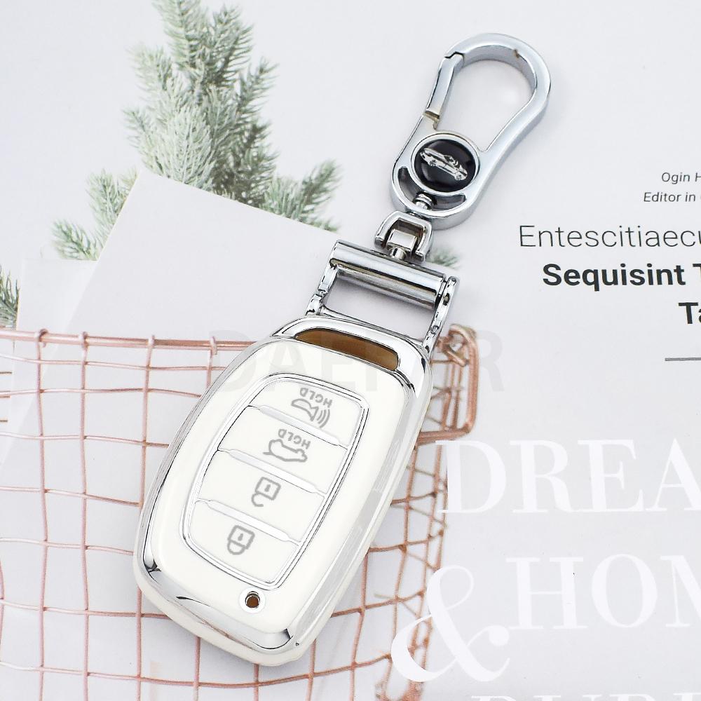 4 Buttons TPU Car Remote Key Case Cover for Hyundai Tucson Ix35 Ix45 I10 I30 I40 Santa Fe Rena Sonata Elantra Creta Shell Fob