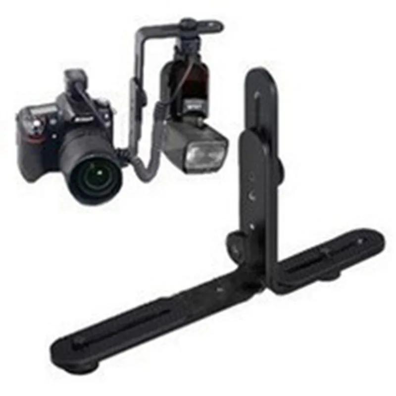 Double L-shaped Photography Light Holder Flash Bracket L-shaped Support LED Photography Light for SLR Camera Flash Video Light