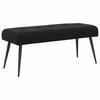 Button Tufted Bench Black 110 X 40 X 46 Cm Velvet