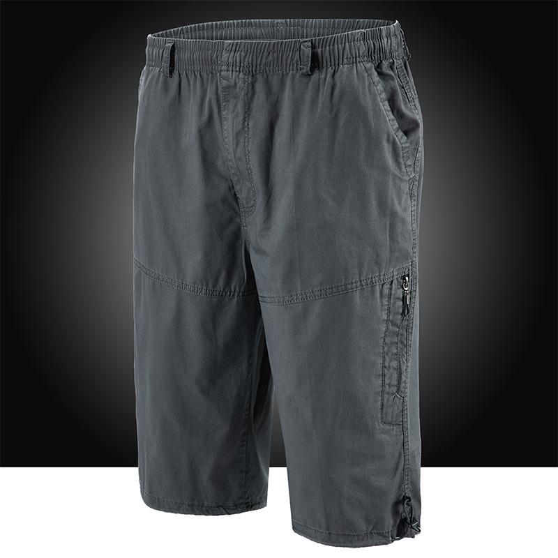 Summer tooling cropped pants, thin loose shorts, men's multi-pocket medium pants, casual sports cropped pants, men's
