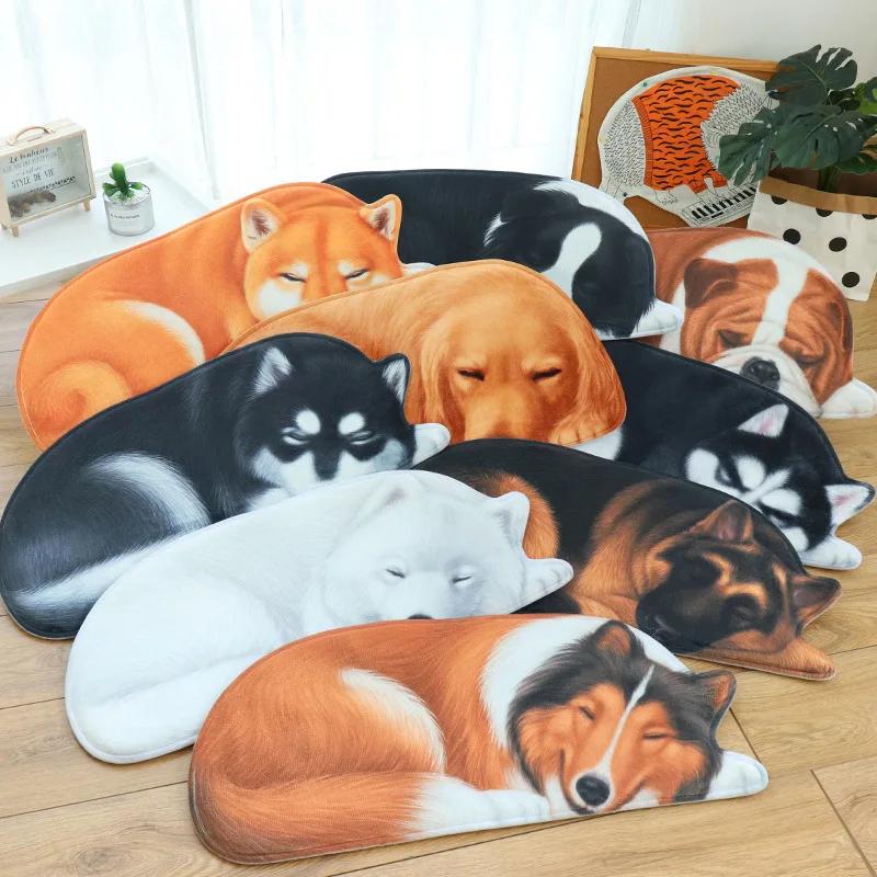 Floor Mats, Non-slip Mats, Entrance Door Bathroom Absorbent Toilet 3D Puppy Animal Bedroom Bedside Blanket Living Room