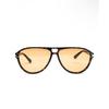 Amiri Aviator Logo Sunglasses Brown Brown Gold Brown