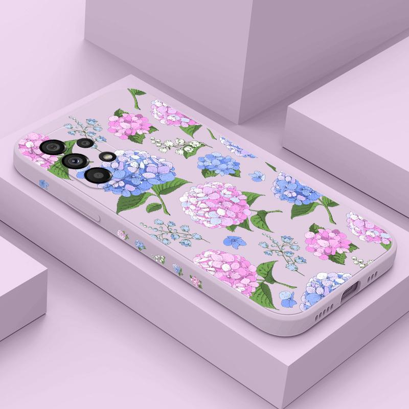 Beautiful Hydrangeas Case For Samsung Galaxy A73 A53 A33 A23 A13 A72 A52 A52S A32 A22 A12 A71 A51 A31 A21S 4G 5G Co