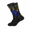 1 pair of European and American trendy socks with personalized street fashion oil painting series socks