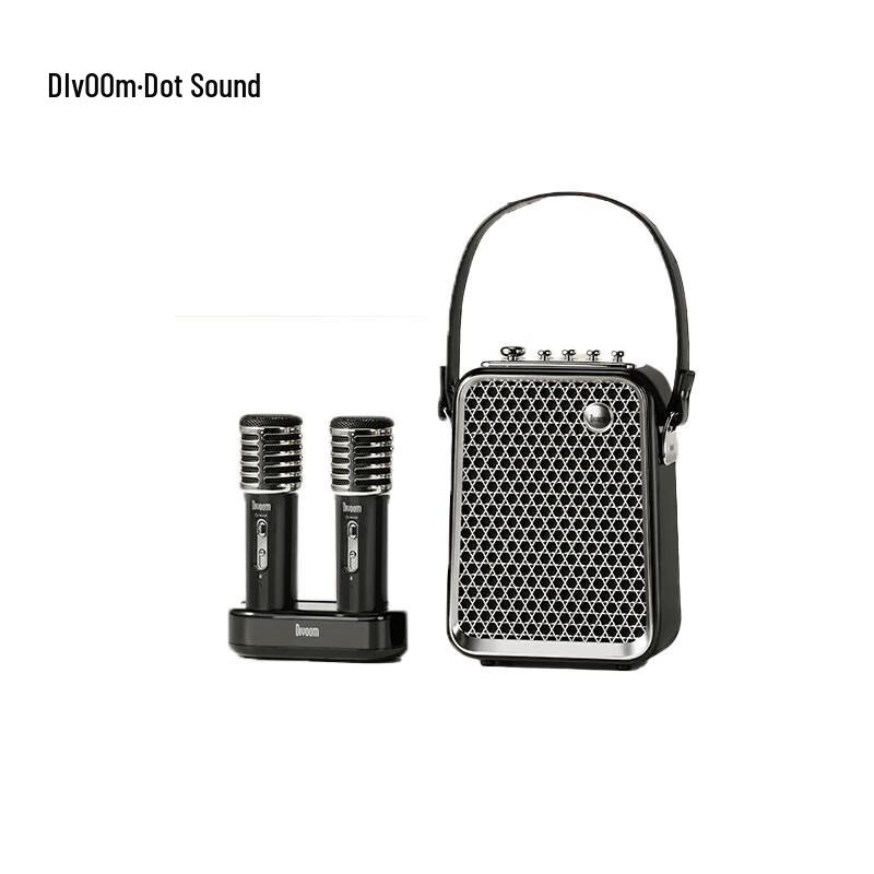 Divoom Qingluan Doppio Microfono Wireless Altoparlante KTV Spina CN (adattatore incluso) (Versione NC)