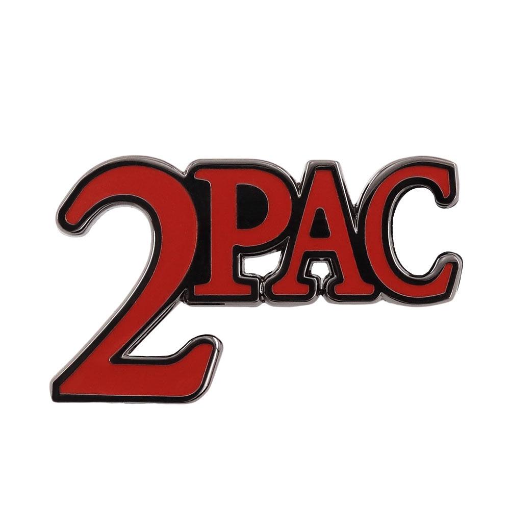 2PAC Logo Brooch: Hip Hop Music Fashion Accessory for Clothes and Bags