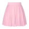 Falda de Color Sólido con Volantes para Mujer: Falda Acampanada Casual con Cintura Elástica para Ropa de Estar en Casa Ropa Deportiva