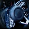 Carbon Fiber Interior Steering Wheel Button Cover Trim For Mazda CX-3 2016-2023