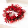Valentine's Day & Mother's Day Red Rose Heart Wreath for Weddings & Home Decor