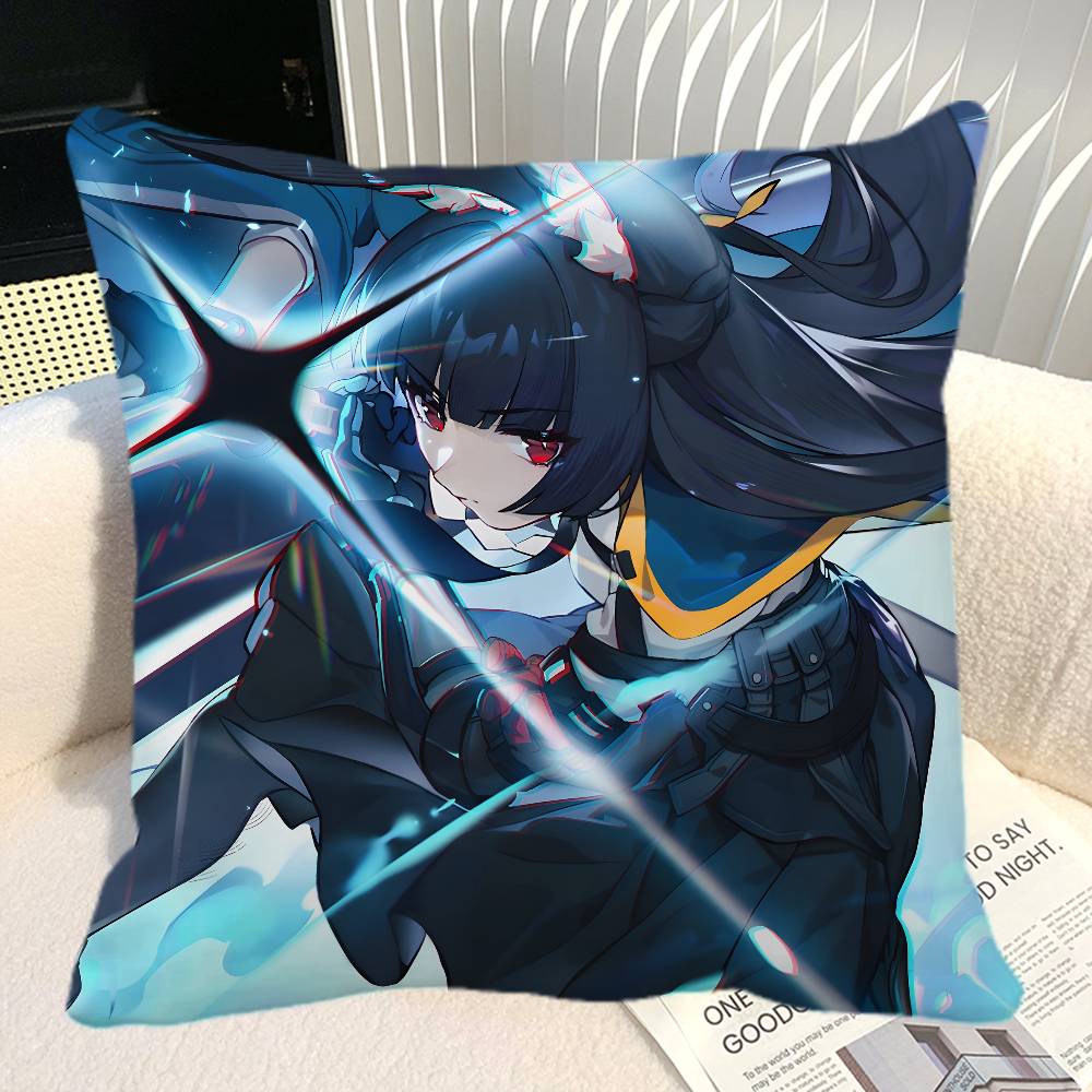 Game Zenless Zone Zero Hoshimi Miyabi Pillow Case Square Pillow Bedroom Sofa Leisure Comfort Cushion Car Home Decoration