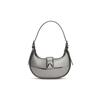 New CHARLES&KEITH PU Crescent Bag, Shoulder Bag Small Women's Noir Black/Chalk White/Cognac Light Umber/Pewter Tin Gray CK2-50271205
