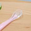 2Pcs Silicone Spoon Set Baby Learning To Eat Training Spoon Baby Silicone Soft Spoon PP Plastic Box Children's Tableware Box