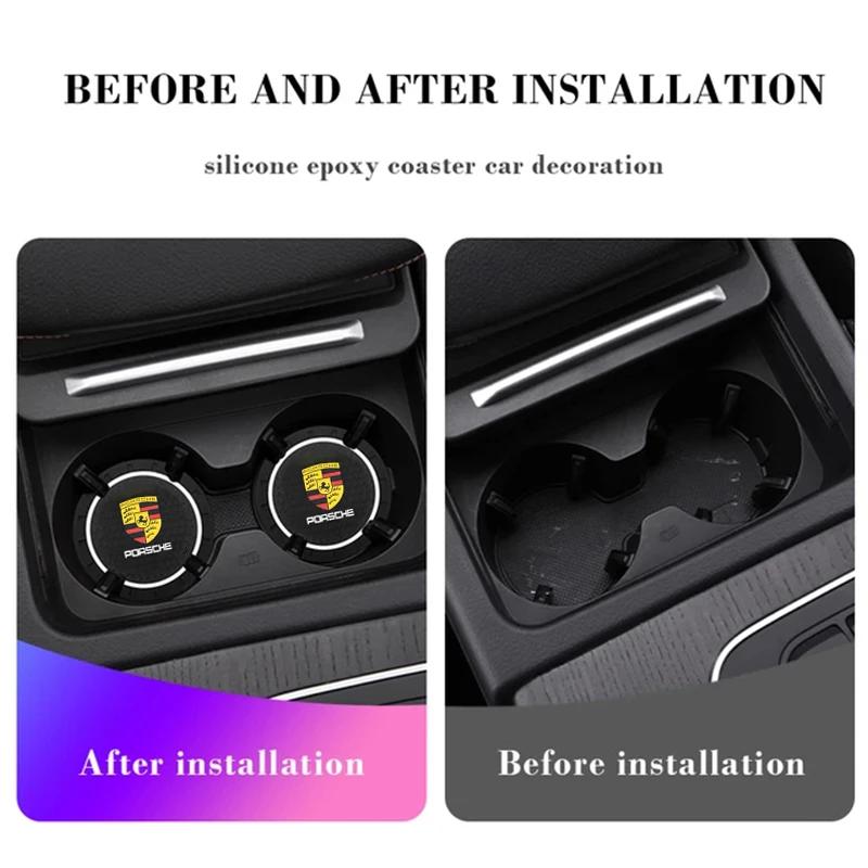 2 stk Bil Sklisikker Underlag Vannkopp Tilbehør For Porsche Cayenne Macan 911 Gt3 918 928 944 968 Boxster Panamera