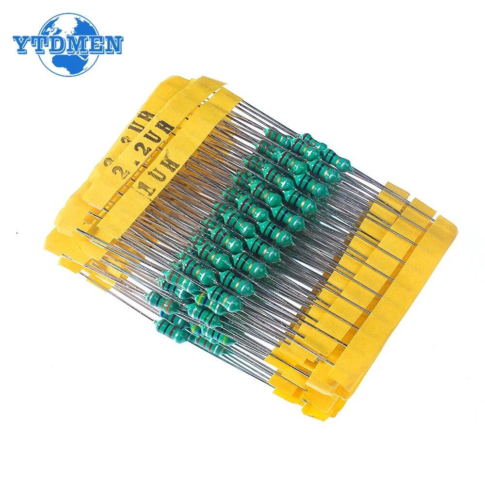 200PCS 1/2W Inductors Color Ring 0410 Inductors 20 Values Assorted Kit 1uH -4.7mH 1uH 2.2uH 3.3uH 4.7uH 6.8uH 10uH 15uH  22uH