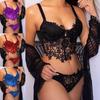 New Women's Fashion Lace Underwear Two Pieces Set Push Up Lace Bra and Panties Set