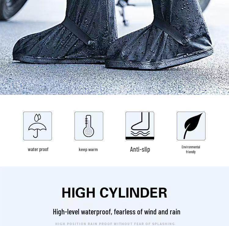 Outdoor Waterproof Non-Slip Boot Covers - Comfortable High-Top Shoe Protectors for Men & Women, Sandproof, Snowproof, Rainproof, Wear-Resistant