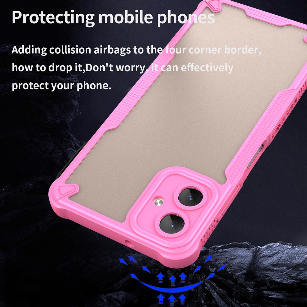 Armor Series For Samsung Galaxy A06 4G Case PC+TPU Semi-Transparent Frosted Finish Protective Phone Cover