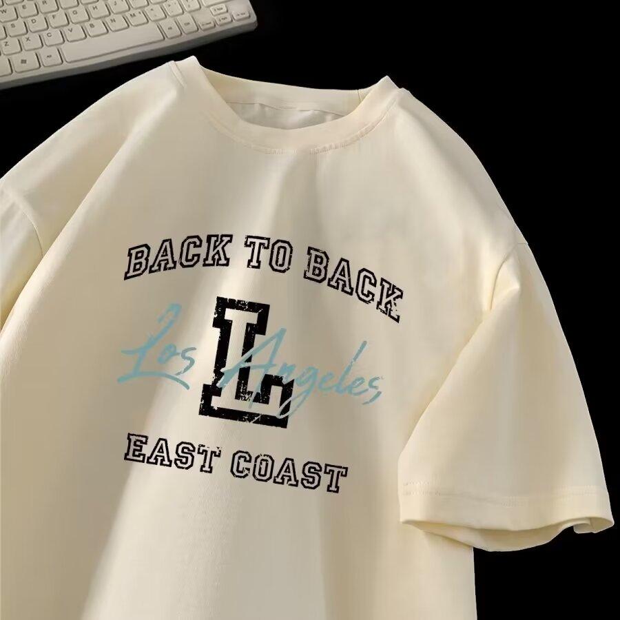 

Мужская модная футболка с круглым вырезом и короткими рукавами с принтом для лета, свободный повседневный топ 5XL абрикосовый