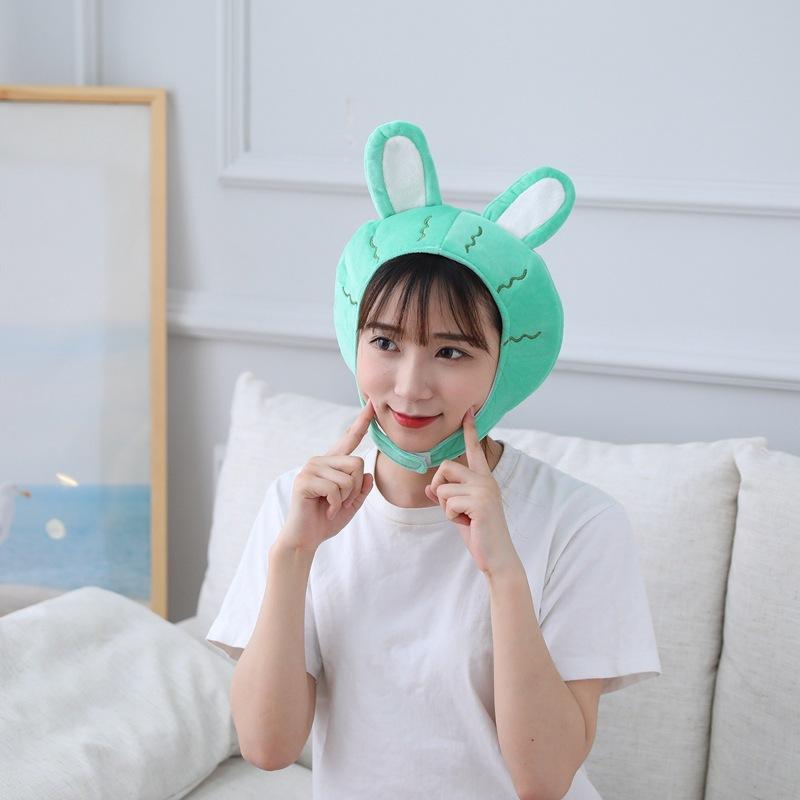Fruit rabbit hood hat, plush hood, photo props, photo props, cartoon hood