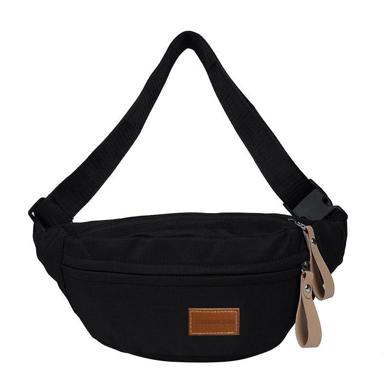 New Style Women's Crossbody Chest & Waist Bag with 3 Pockets and Logo Print - Large Capacity for Sports and Running