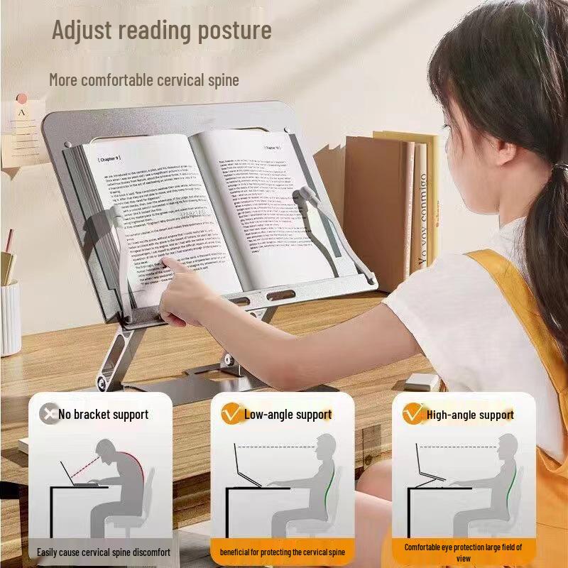 Multifunctional Wooden Book and Tablet Stand for Students and Children
