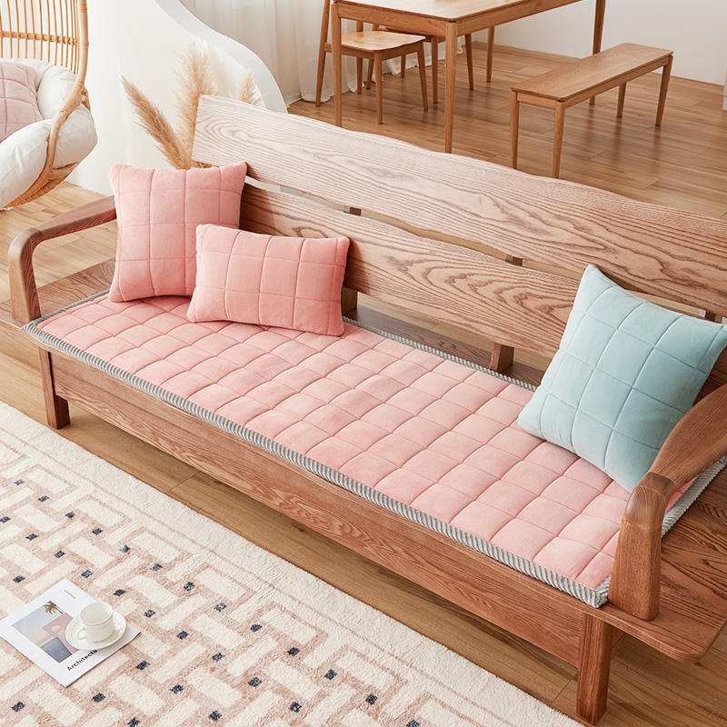 Polštáře na pohovku Four Seasons univerzální protiskluzová zimní část Plyšové polštáře do obývacího pokoje Mahagonové podušky na pohovku