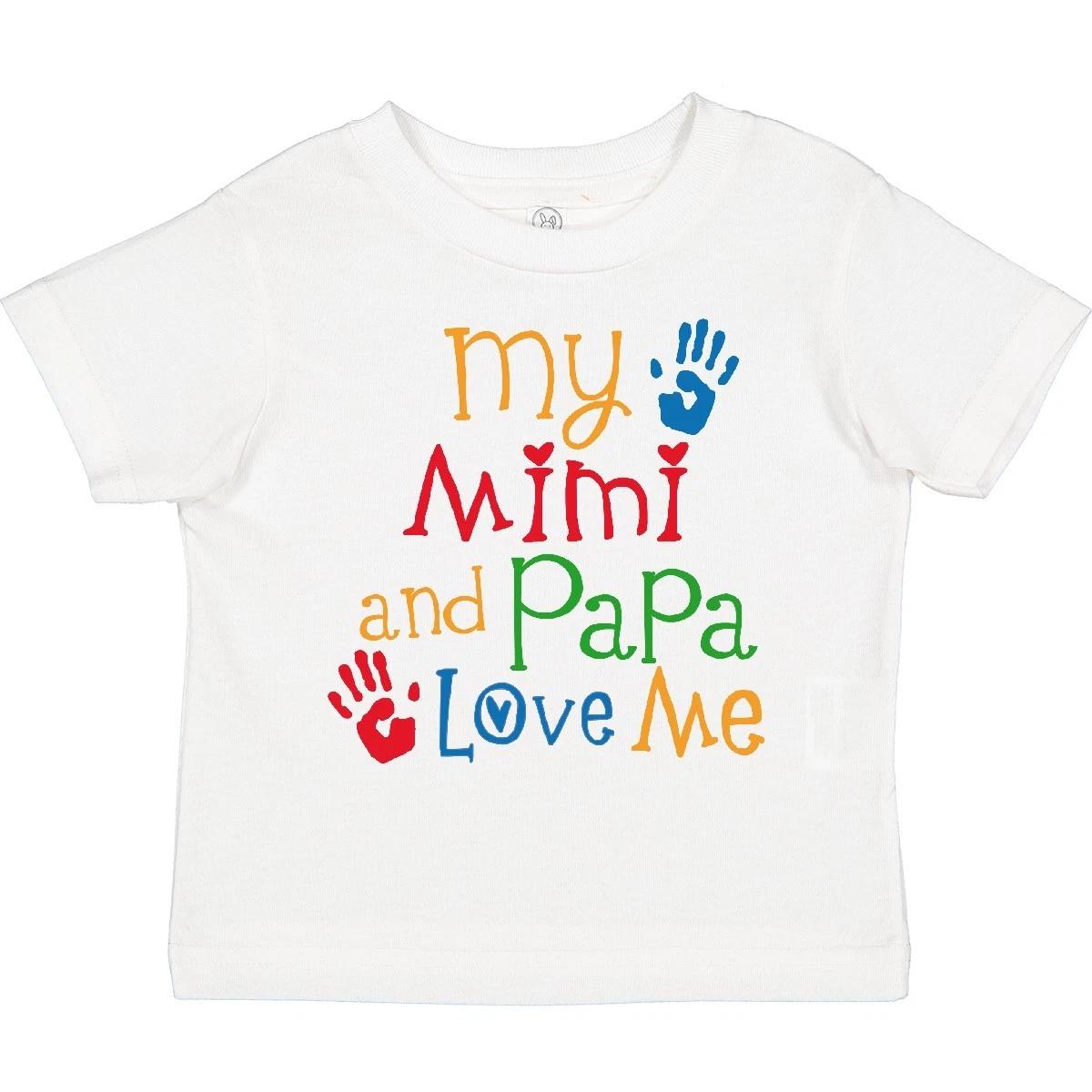 

Inktastic Mimi And Papa Love Me Toddler kids boys T-Shirt Boys Girls Child Preschooler Kid 110