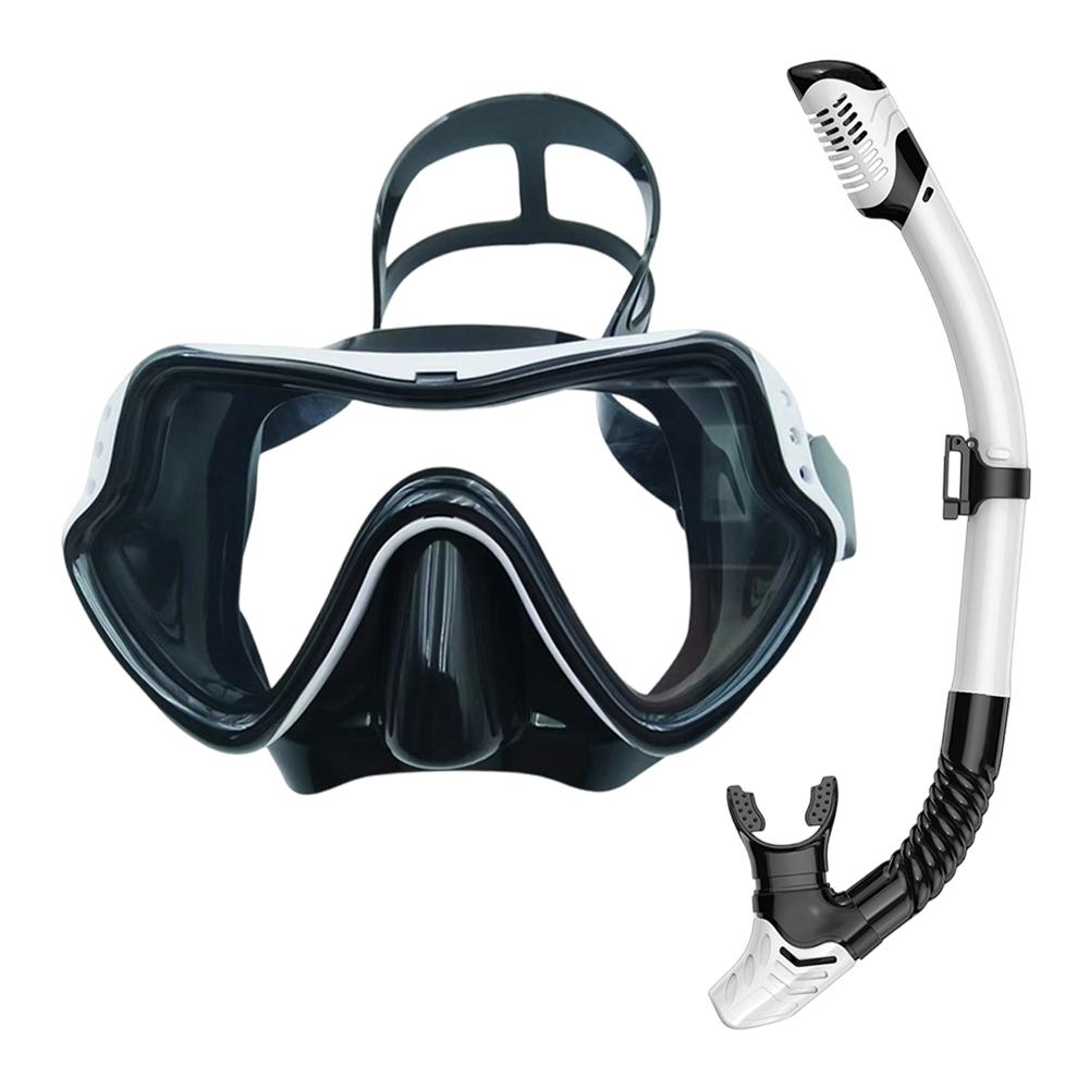 Professional Scuba Diving Mask & Snorkel Set for Adults Tempered Glass Panoramic View Swimming Training Snorkeling Kit
