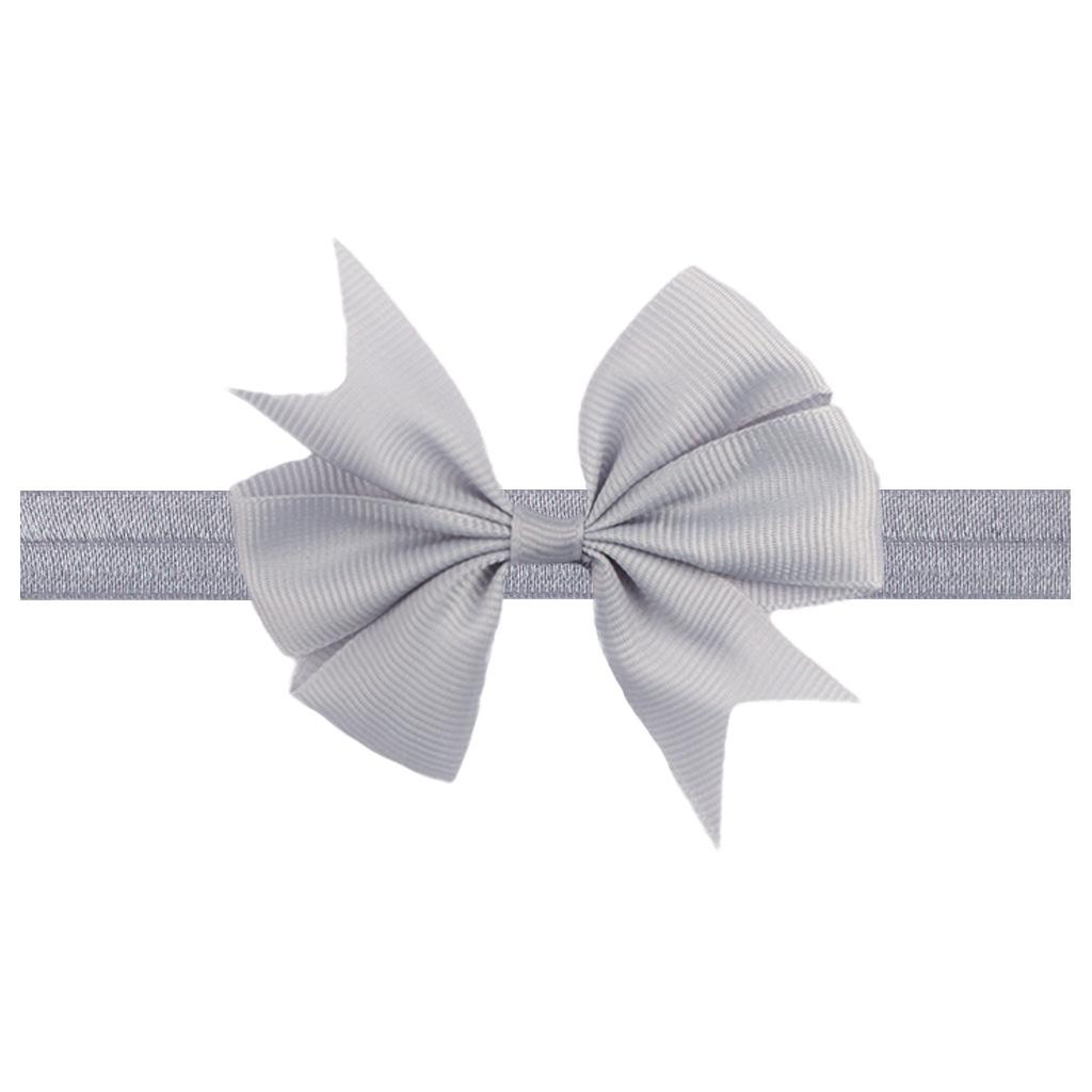 European & American Baby Bow Swallowtail Headband - 21 Solid Colors