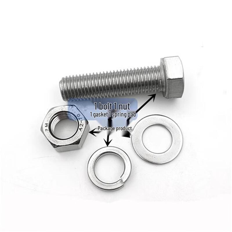 Stainless Steel Flange Hex Bolt & Nut Set