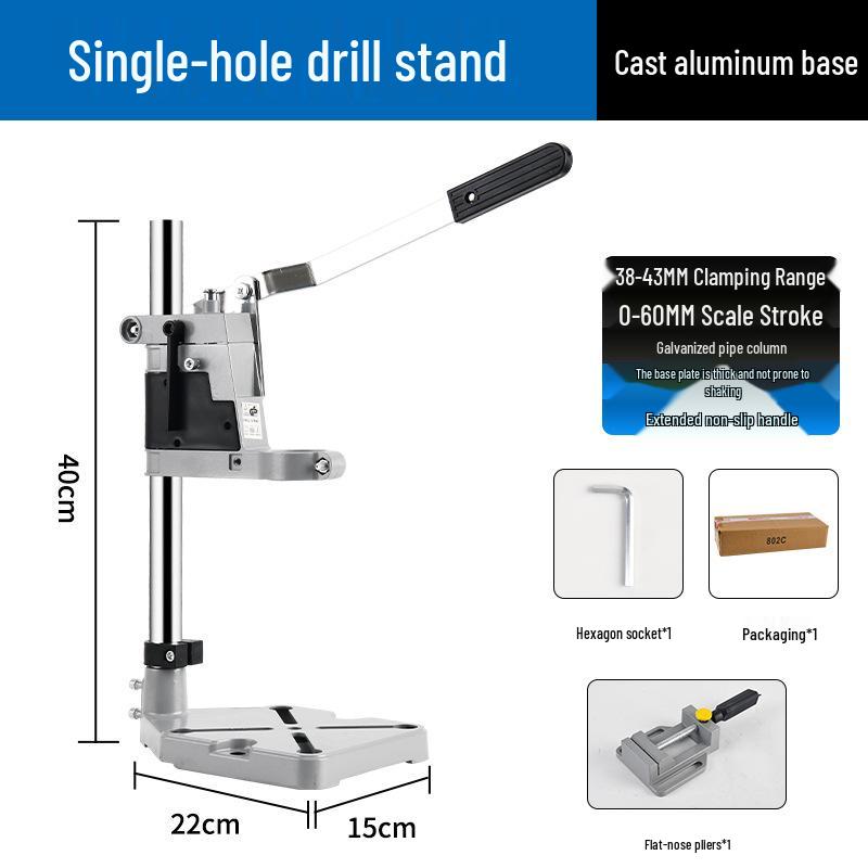 High-Precision Multi-Functional Drill Press Stand for Handheld Rotary Drills