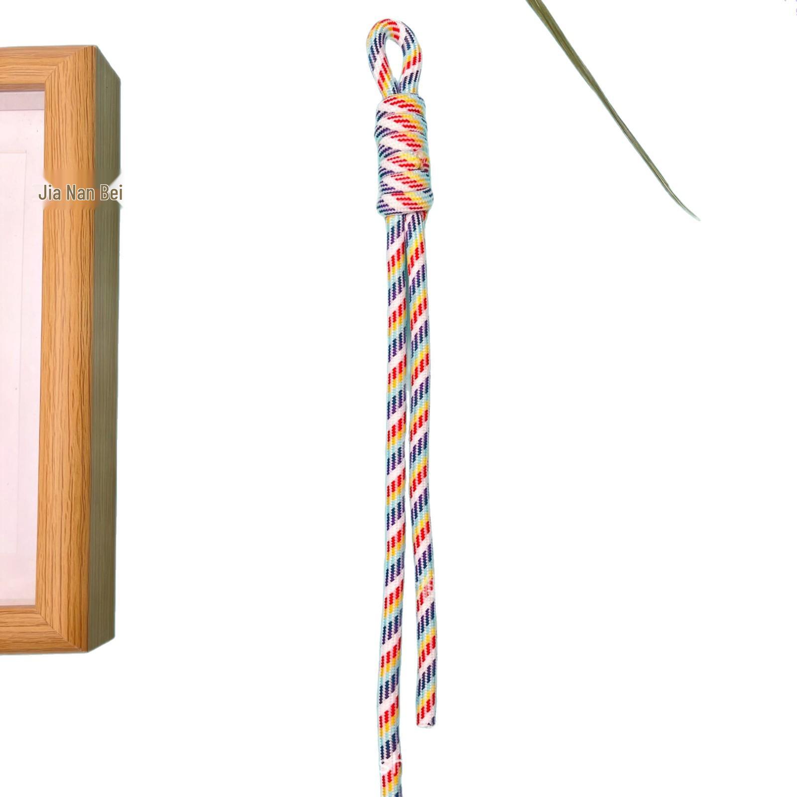 Handmade Dopamine Color Phone Lanyard and Keychain Anti-Lost Wrist Strap Single Loop красный