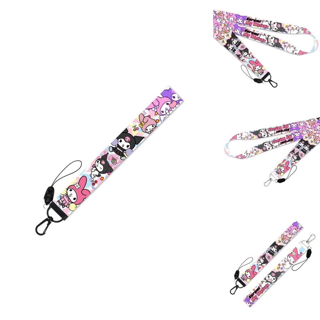 Sanrio Kuromi Character Phone Lanyard Vibrant Colors Soft Material Anime Style!