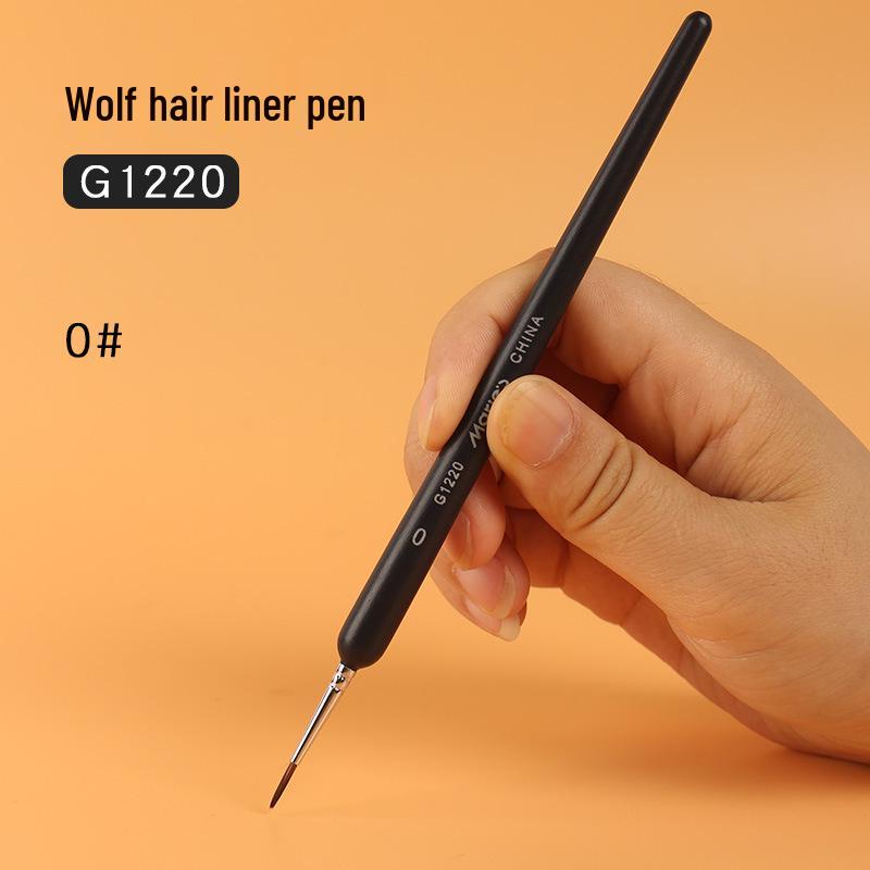 Mali G1220 Wolf Hair Liner Brush for Watercolor, Gouache, Chinese Painting, Nail Art, Oil Painting, and Line Drawing.