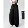 Women Solid Color Drawstring Waist Loose Casual Street Fashion Sweatpants