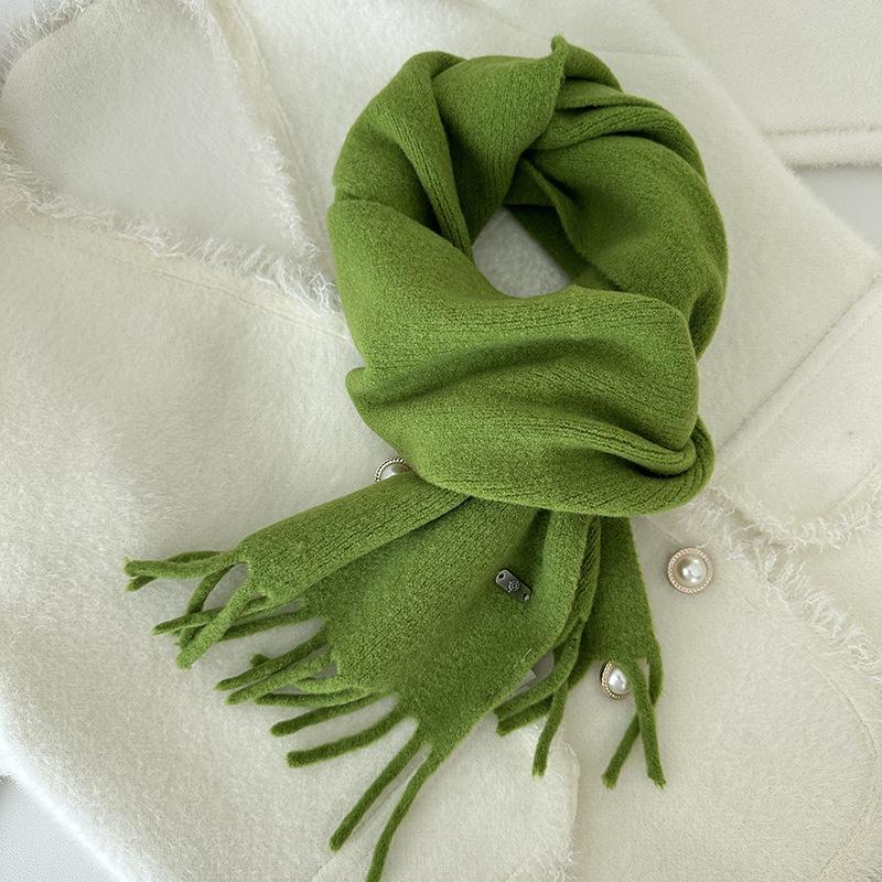 Weicher Damen-Langquastenschal für Paare Warmer Strickschal für Herbst und Winter