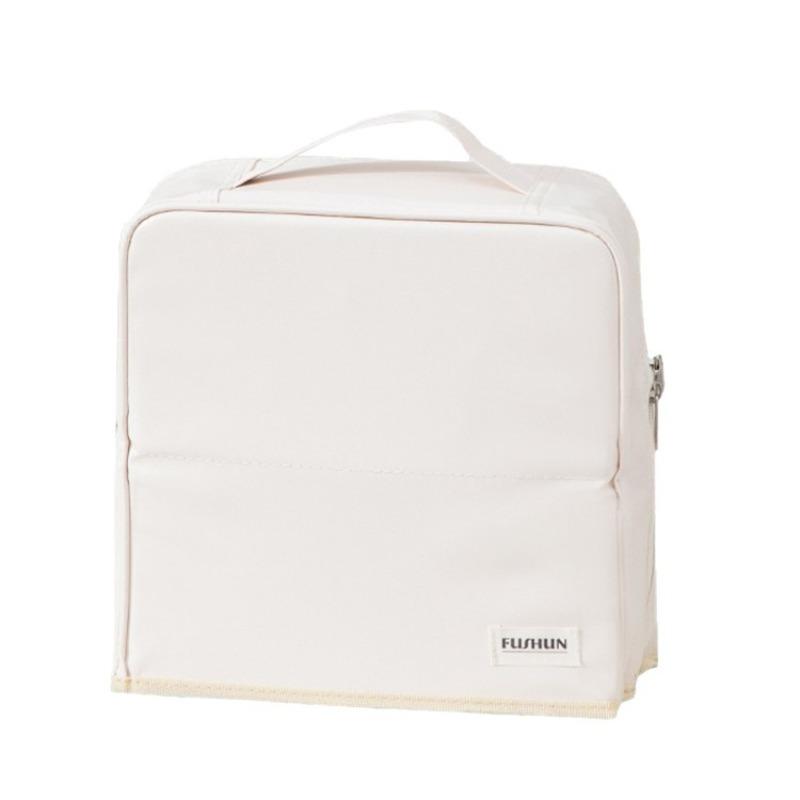 Hanging Makeup Case with Mirror, Large Capacity Travel Toiletry Bag, Trunk Organizer with Stand-Up Base & Brush Holder