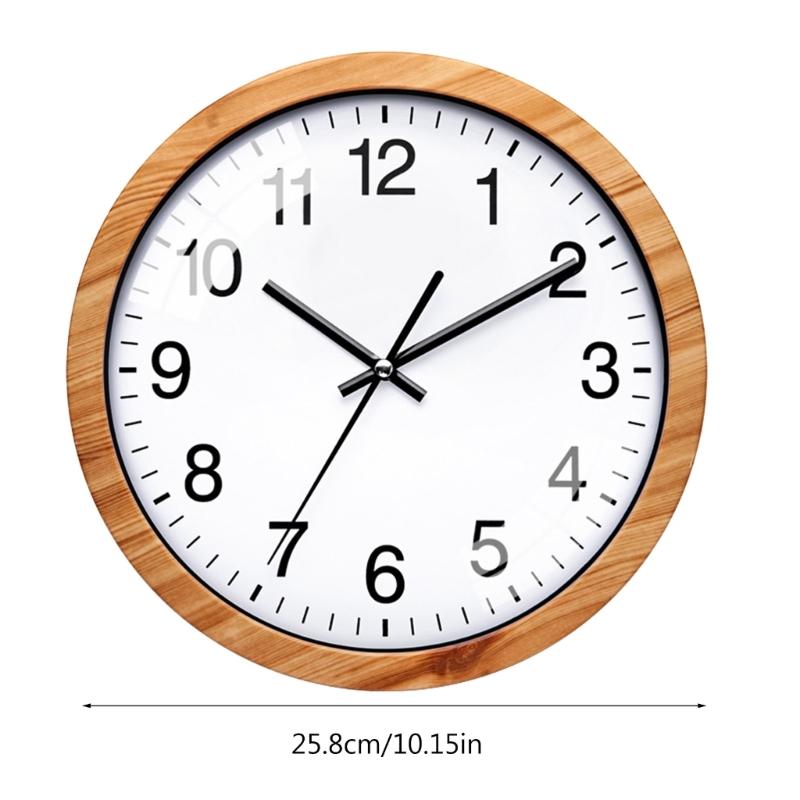 Stylish Round Log Wall Clock, Modern Wood Clock Decorative Battery Operated Wall Clocks for Home Offices Widely Usage