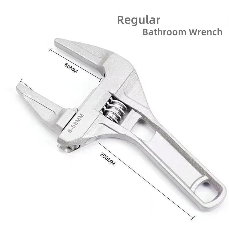 Compact Adjustable Wrench - Large Jaw Opening&Strong Grip, Aluminum Multitool for Bathroom Plumbing Repair, DIY Home Maintenance