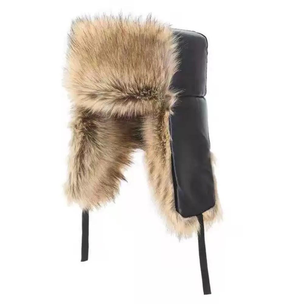 Plush Bomber Hat Thickened Russian Ushanka Hat Fashion Trapper Pilot Hat  Winter