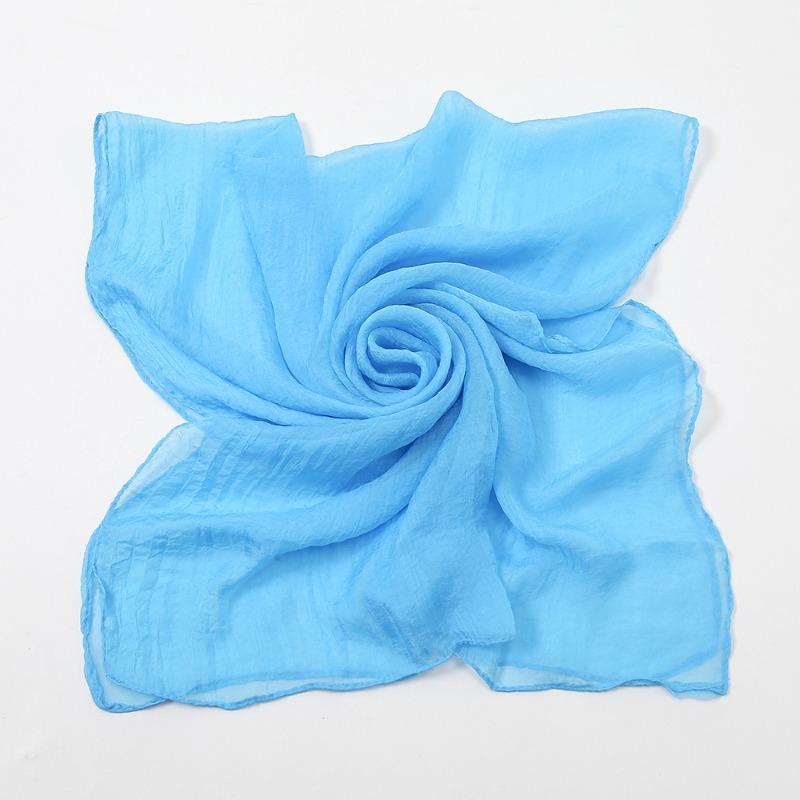 New solid color silk scarf women, oversized chiffon beach scarf fashion bikini swimsuit wrap scarf shawl